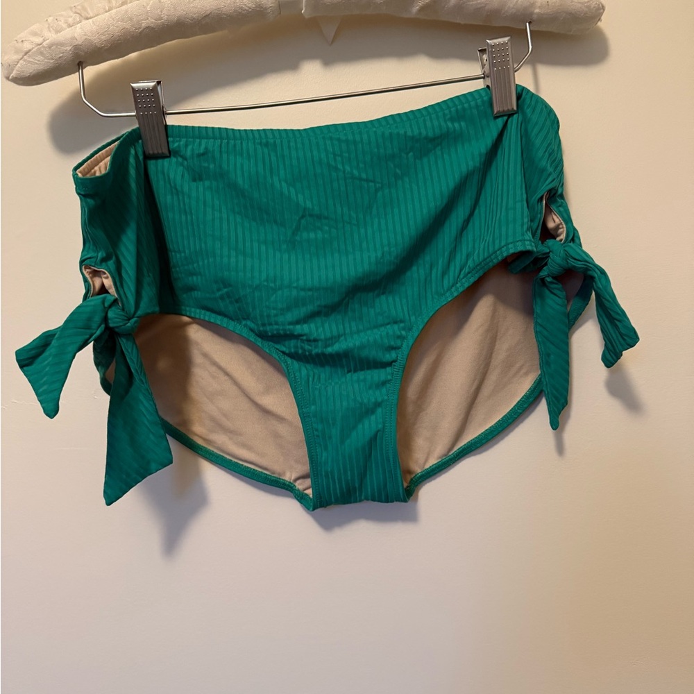 Albion side tie teal swim bottoms
